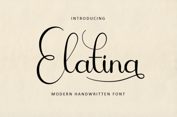 Elatina: A Handwritten Font for Web Design